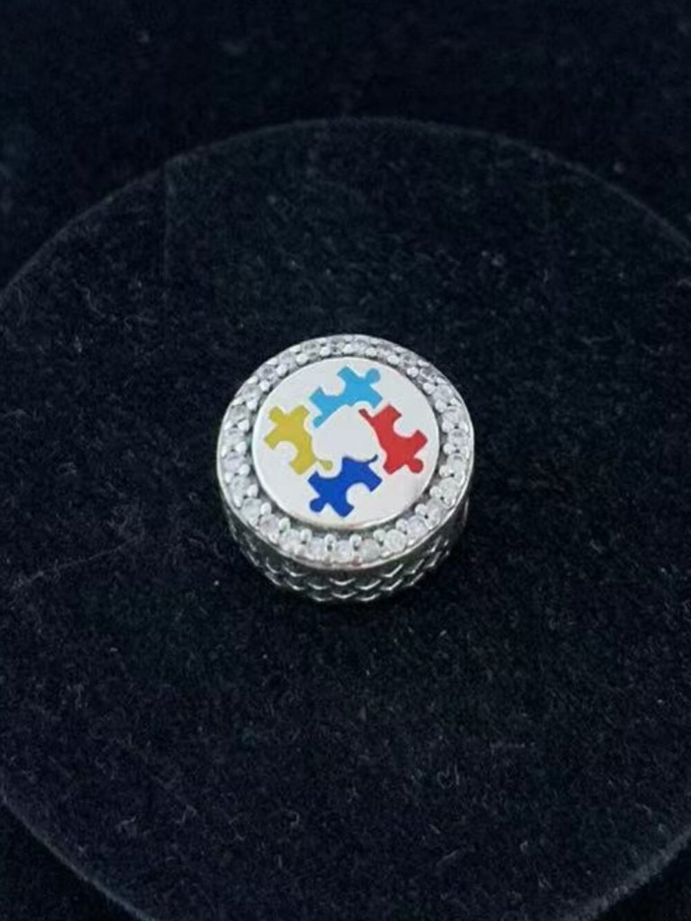 Pandora Autism Awareness Puzzle Charm Bead S925 Silver with box